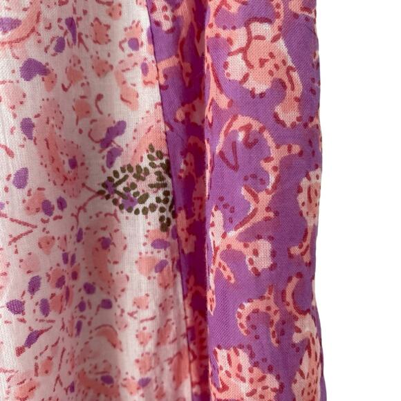 Ne Quittez Pas Anthropologie Pink Maxi Bohemian Skirt Peasant Boho size small - Picture 4 of 7